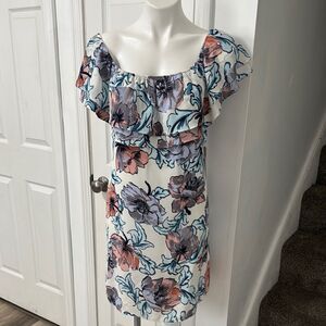 EVERLY Floral Off-Shoulder Dress Size L